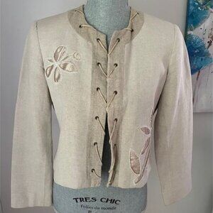 Harve Benard Vintage Linen Blazer Size 6 Petitie